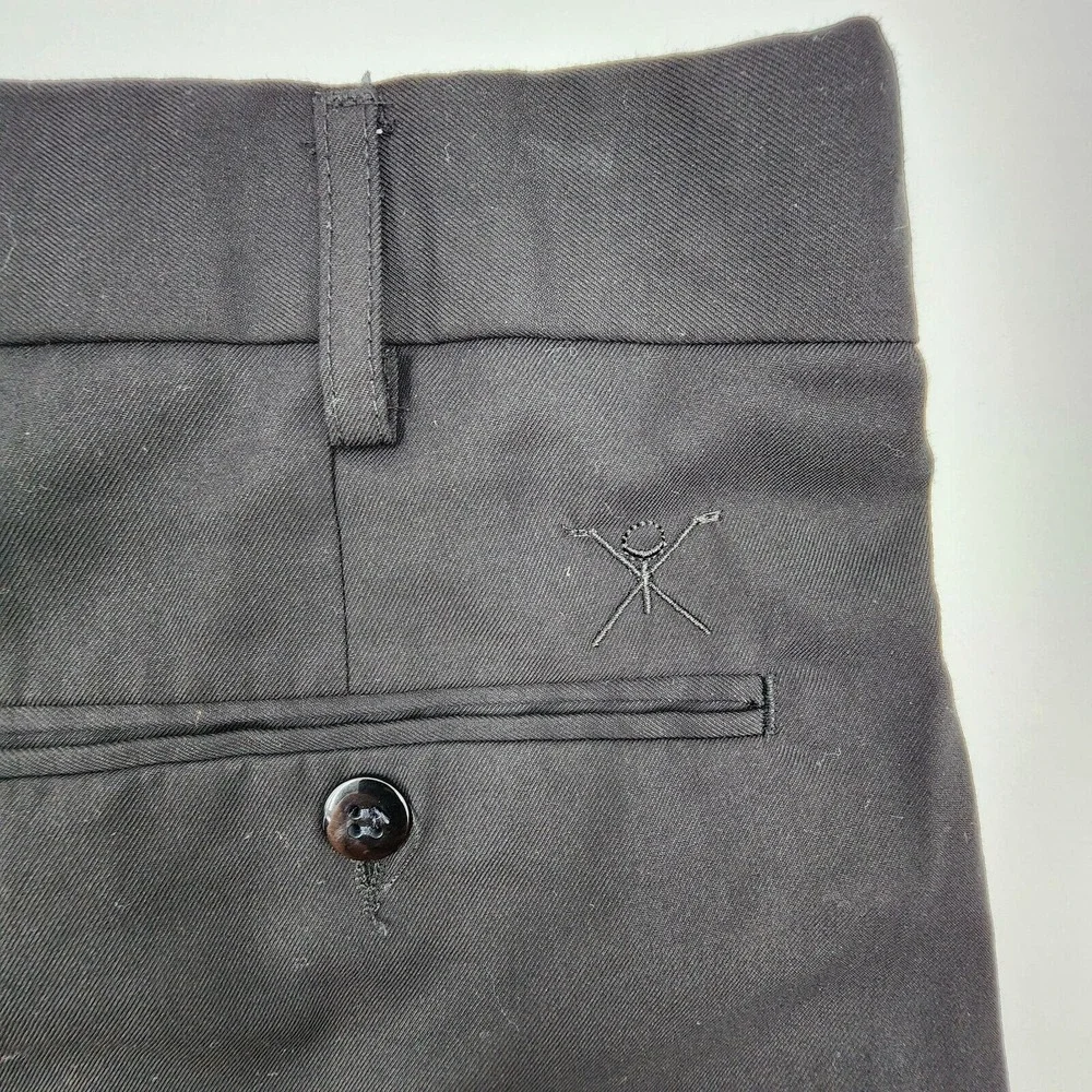 Bocaccio Golf Men's 36 Pleated Front Shorts‎ Super 120's Black Rayon/poly